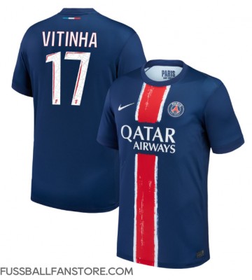 Paris Saint-Germain Vitinha #17 Replik Heimtrikot 2024-25 Kurzarm